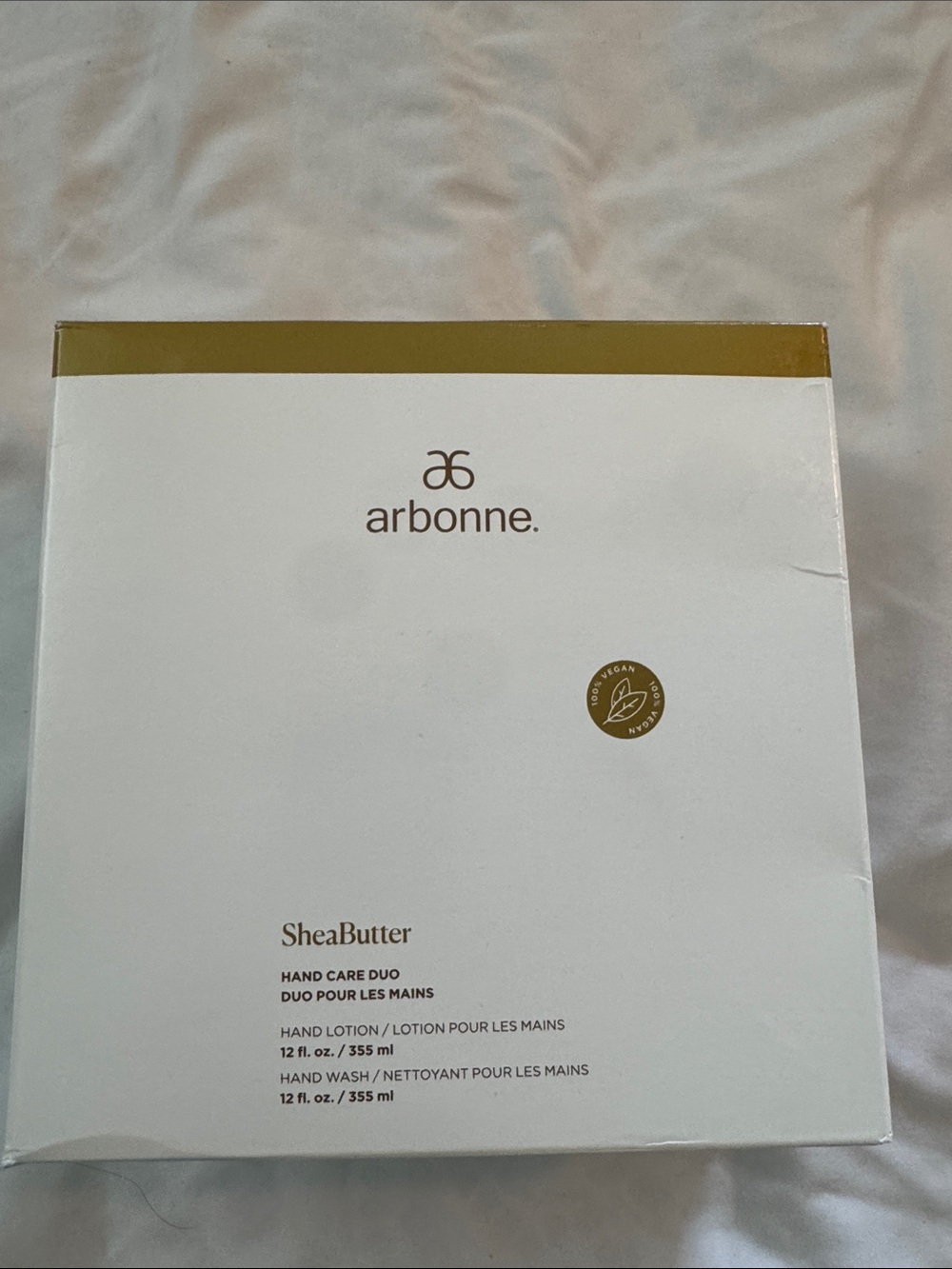 Arbonne SheaButter Hand Care Duo in White and Gold New